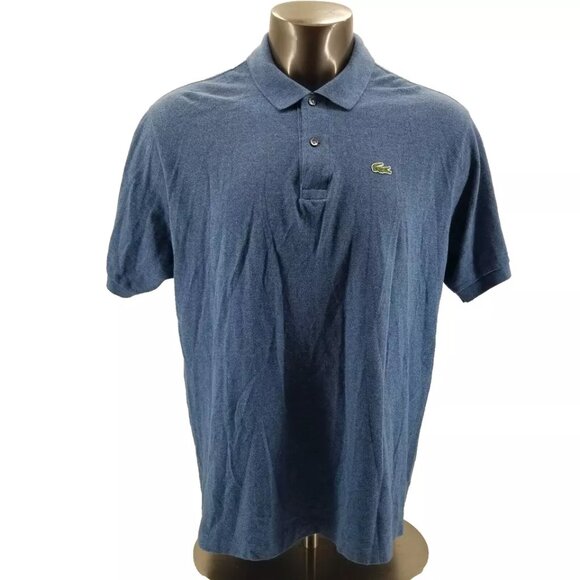 Lacoste Classic Fit Blue Short Sleeve  Mens Polo Shirt Size 8 / 3XL - Picture 1 of 9